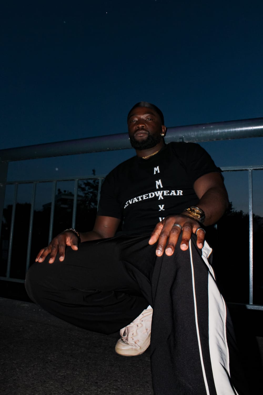 "MMXXV" Black Oversized T-shirt | ELEVATEDWEAR