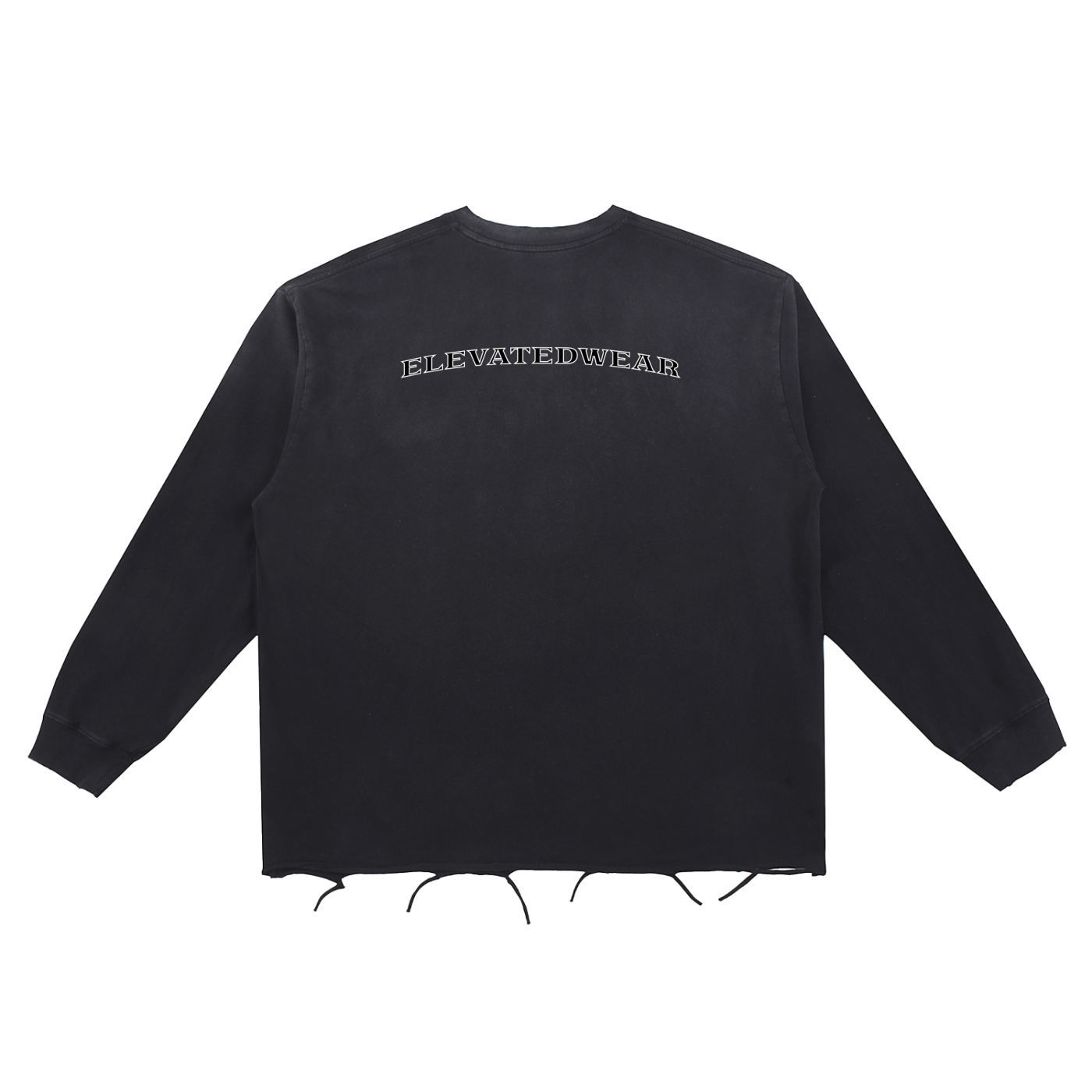 "MMXXV" Snow Wash Raw Edge Cotton T-Shirt | ELEVATEDWEAR