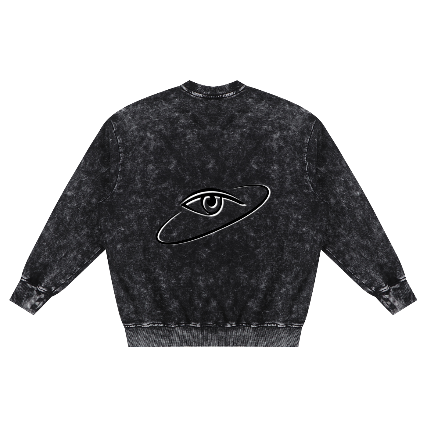 Sweat-shirt effiloché à la main « MMXXV » de qualité supérieure, délavé à la neige | ELEVATEDWEAR