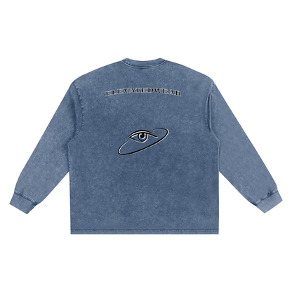 "MMXXV" Snow Washed Frayed Edge T-Shirt | ELEVATEDWEAR