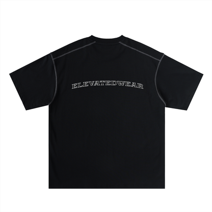 T-shirt oversize en coton à coutures contrastées « MMXXV » | ELEVATEDWEAR