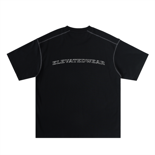 T-shirt oversize en coton à coutures contrastées « MMXXV » | ELEVATEDWEAR