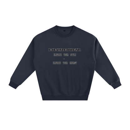 Sweat-shirt ample en polaire avec slogan | ELEVATEDWEAR