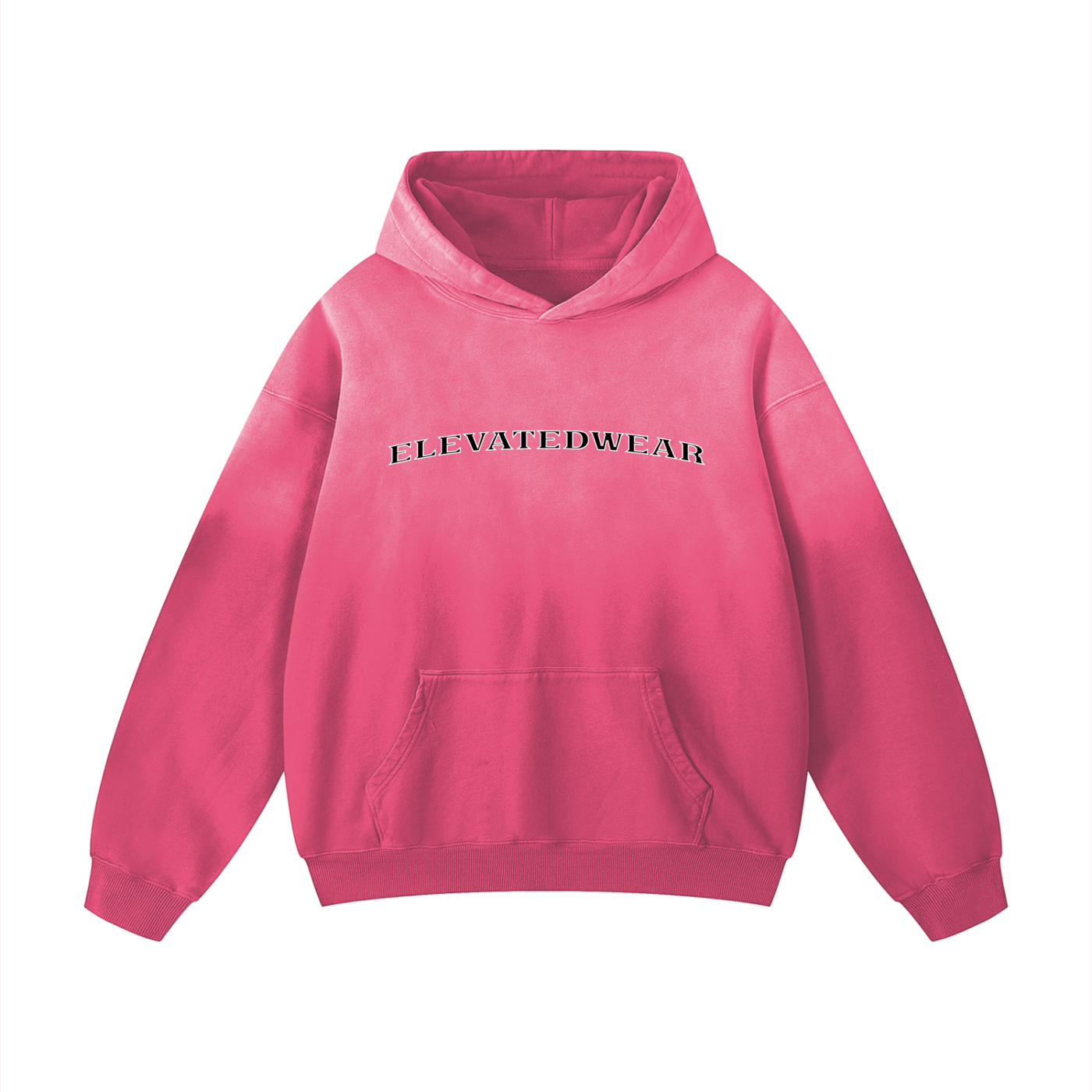 Sweat à capuche oversize épais premium « MMXXV » effet dégradé de soleil | ELEVATEDWEAR