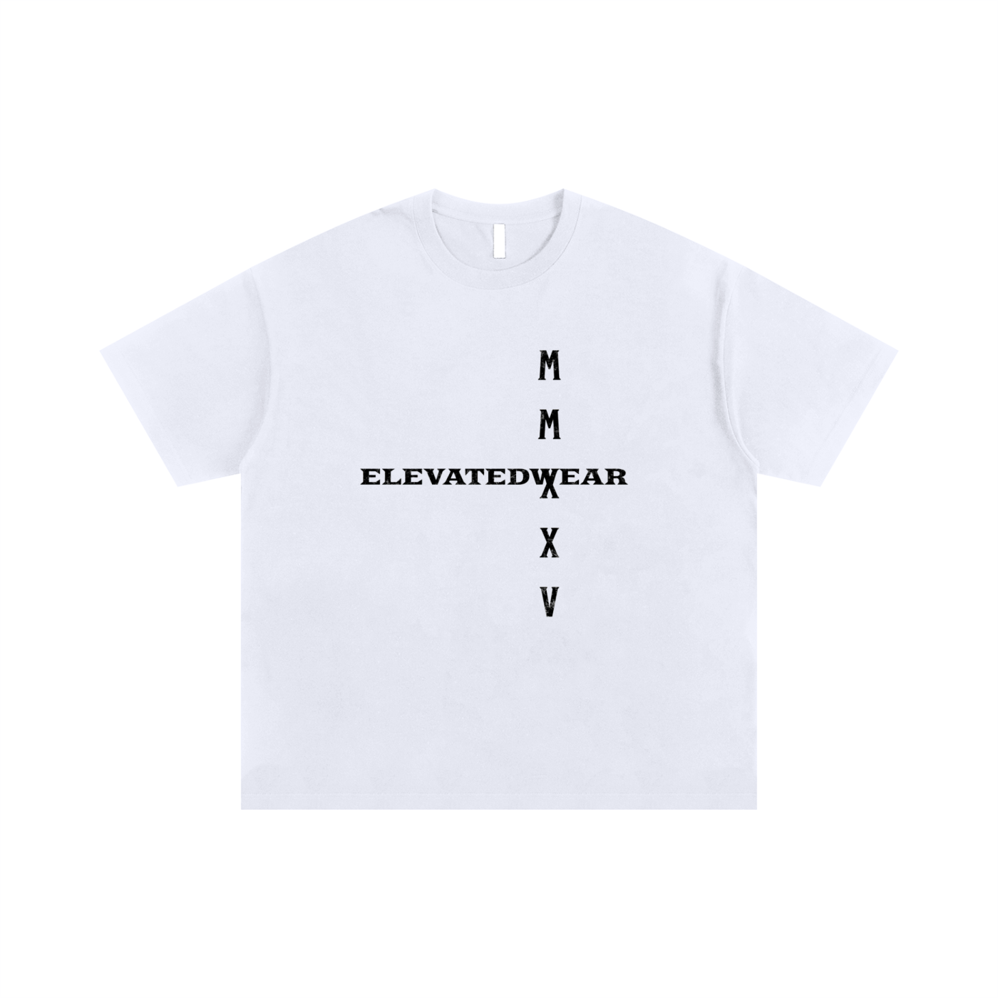 T-shirt oversize blanc « MMXXV » | ELEVATEDWEAR