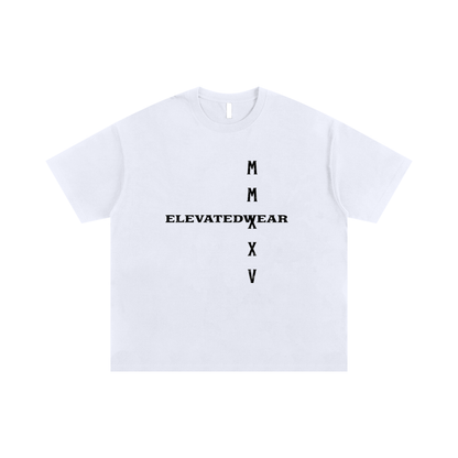 T-shirt oversize blanc « MMXXV » | ELEVATEDWEAR