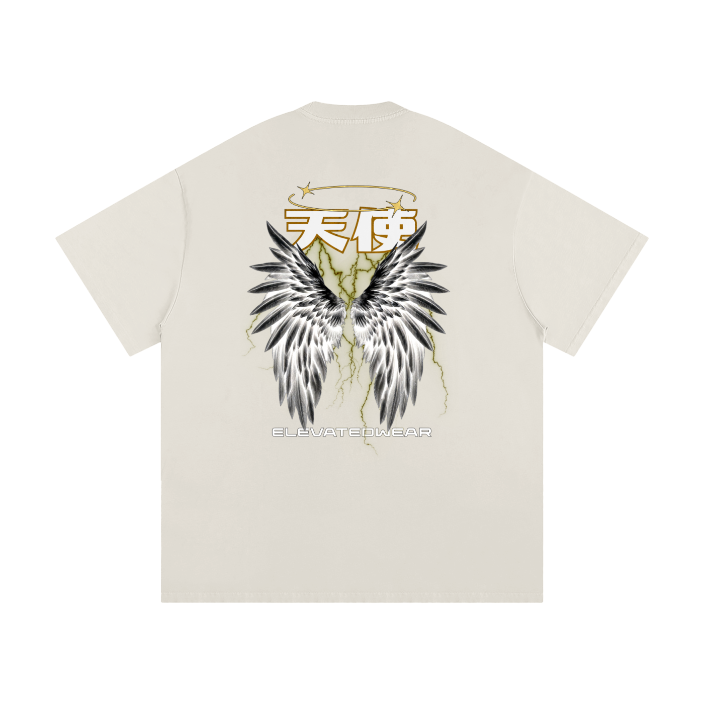 "TENSHI" Golden Heavyweight Loose Fit T-Shirt | ELEVATEDWEAR