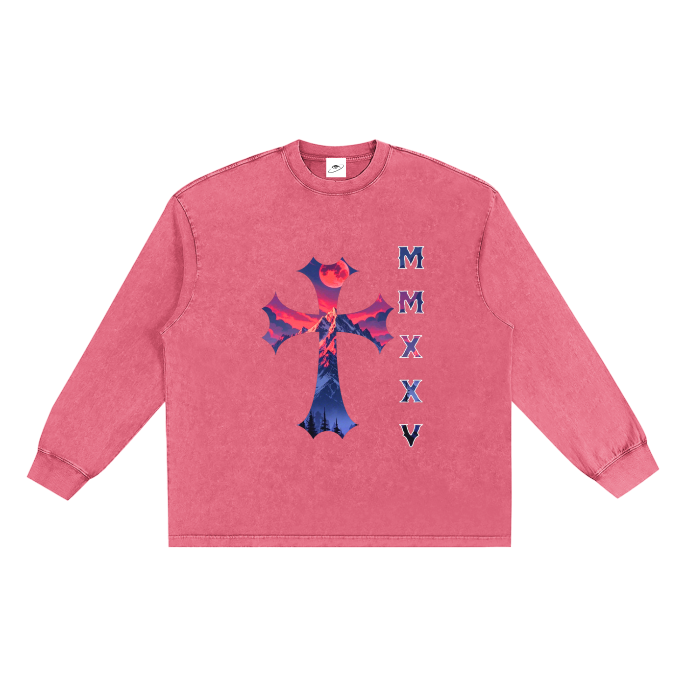 "MMXXV" Snow Washed Frayed Edge T-Shirt | ELEVATEDWEAR