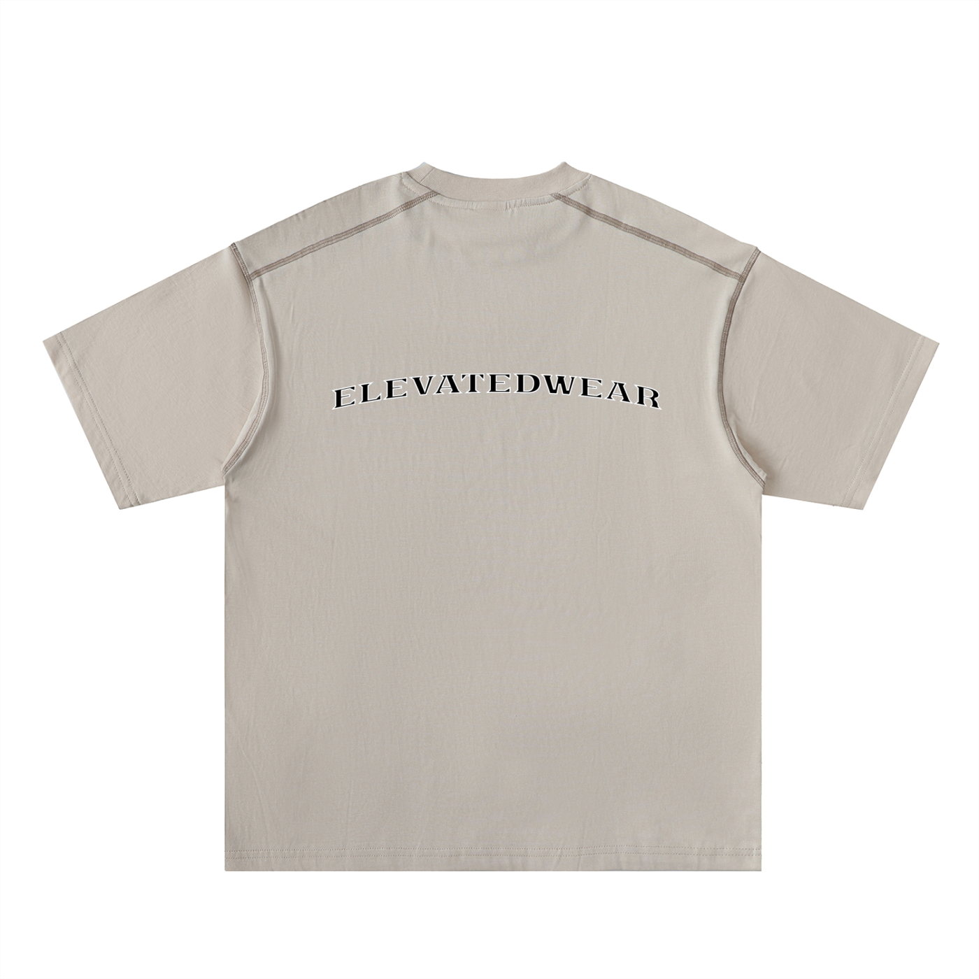T-shirt oversize en coton à coutures contrastées « MMXXV » | ELEVATEDWEAR