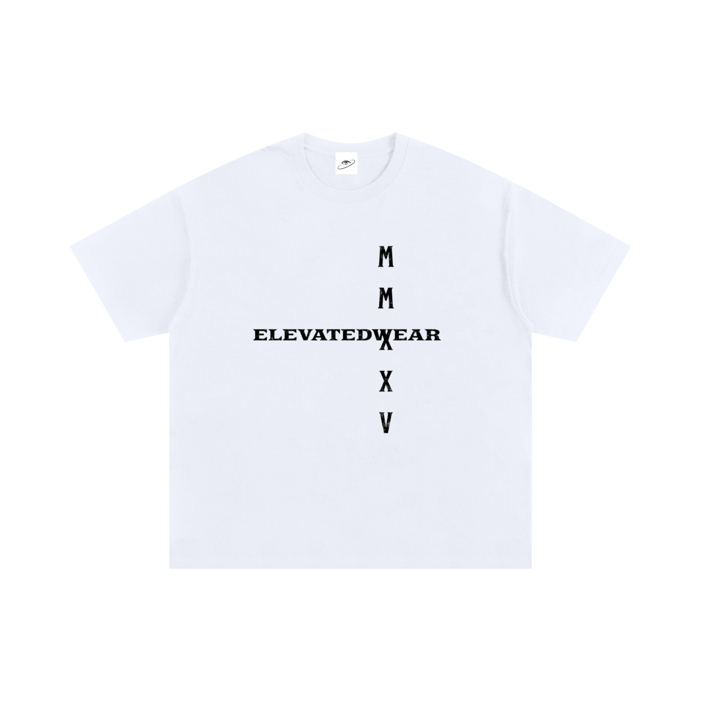 "MMXXV" White Oversized T-shirt | ELEVATEDWEAR