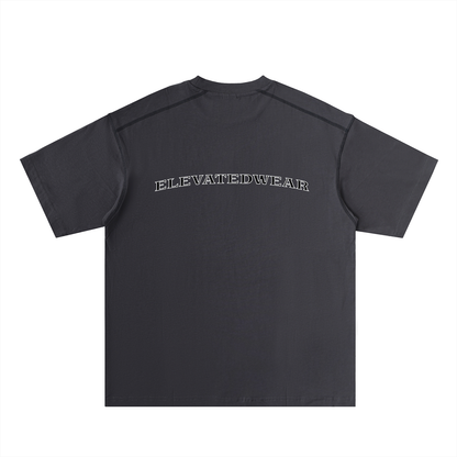 T-shirt oversize en coton à coutures contrastées « MMXXV » | ELEVATEDWEAR