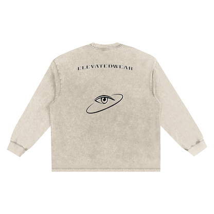 "MMXXV" Snow Washed Frayed Edge T-Shirt | ELEVATEDWEAR