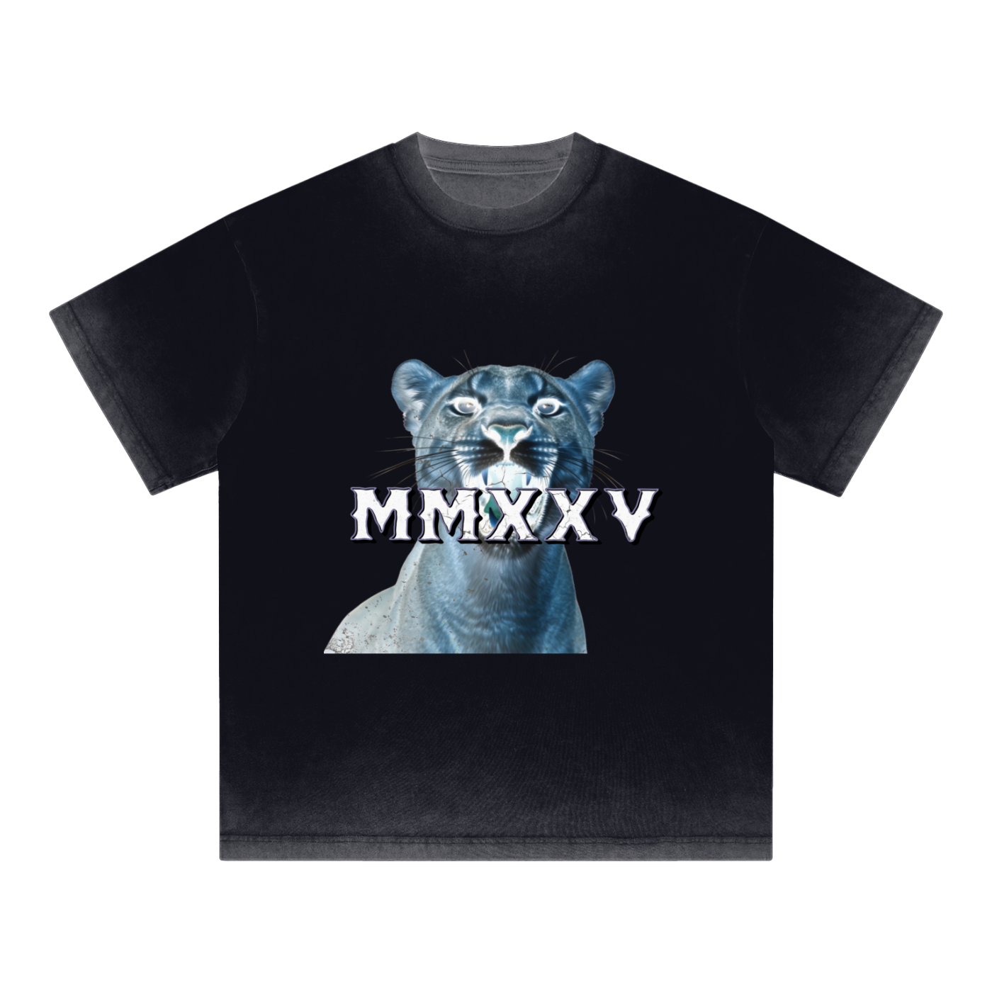 T-shirt ample en coton teint en inversé « MMXXV » | ELEVATEDWEAR
