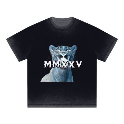 T-shirt ample en coton teint en inversé « MMXXV » | ELEVATEDWEAR