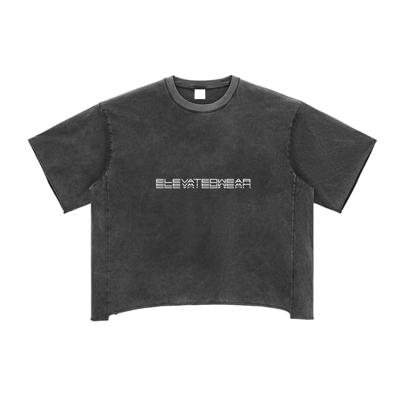 T-shirt oversize "boxy" délavé à bords francs « ELEVATE » | ELEVATEDWEAR