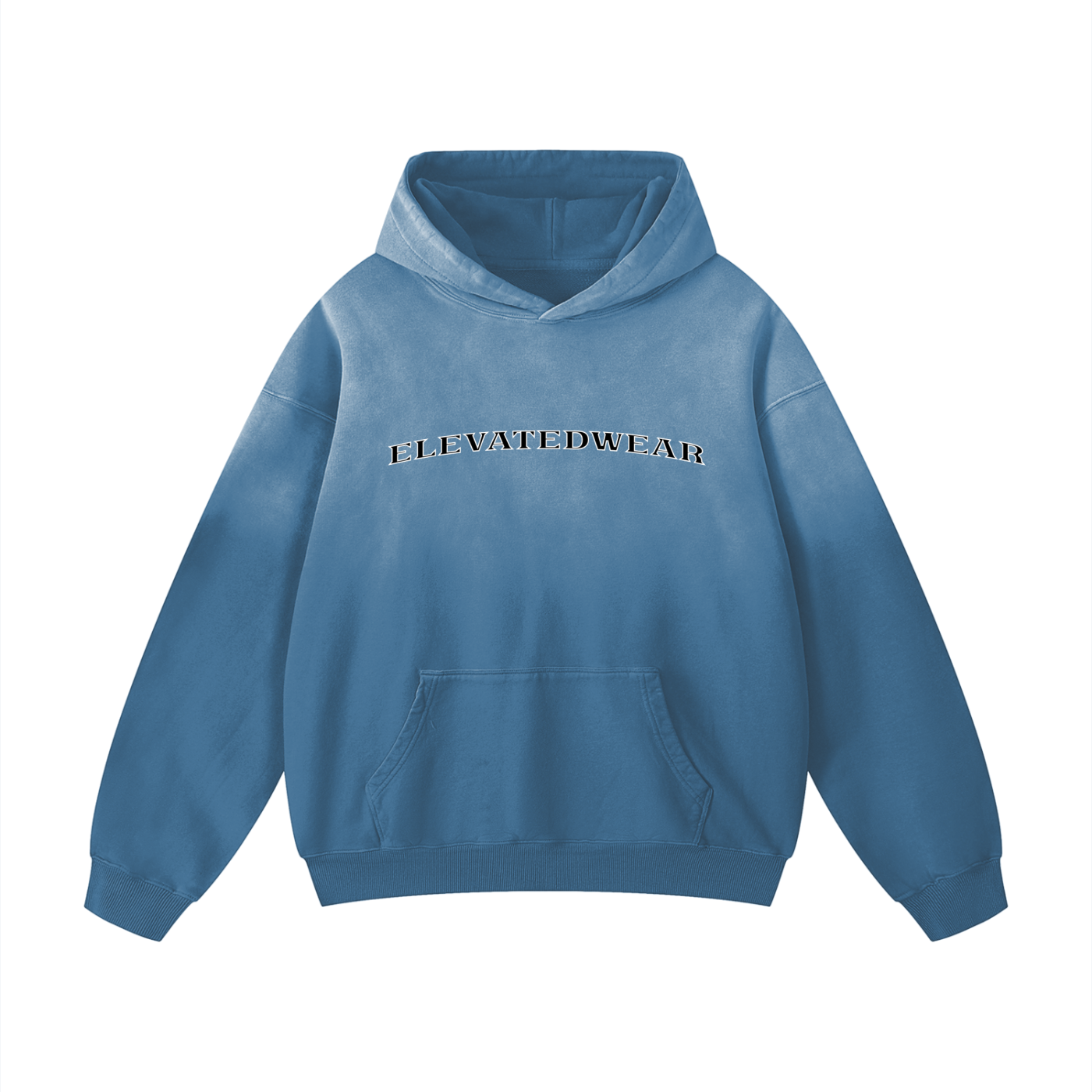 Sweat à capuche oversize épais premium « MMXXV » effet dégradé de soleil | ELEVATEDWEAR