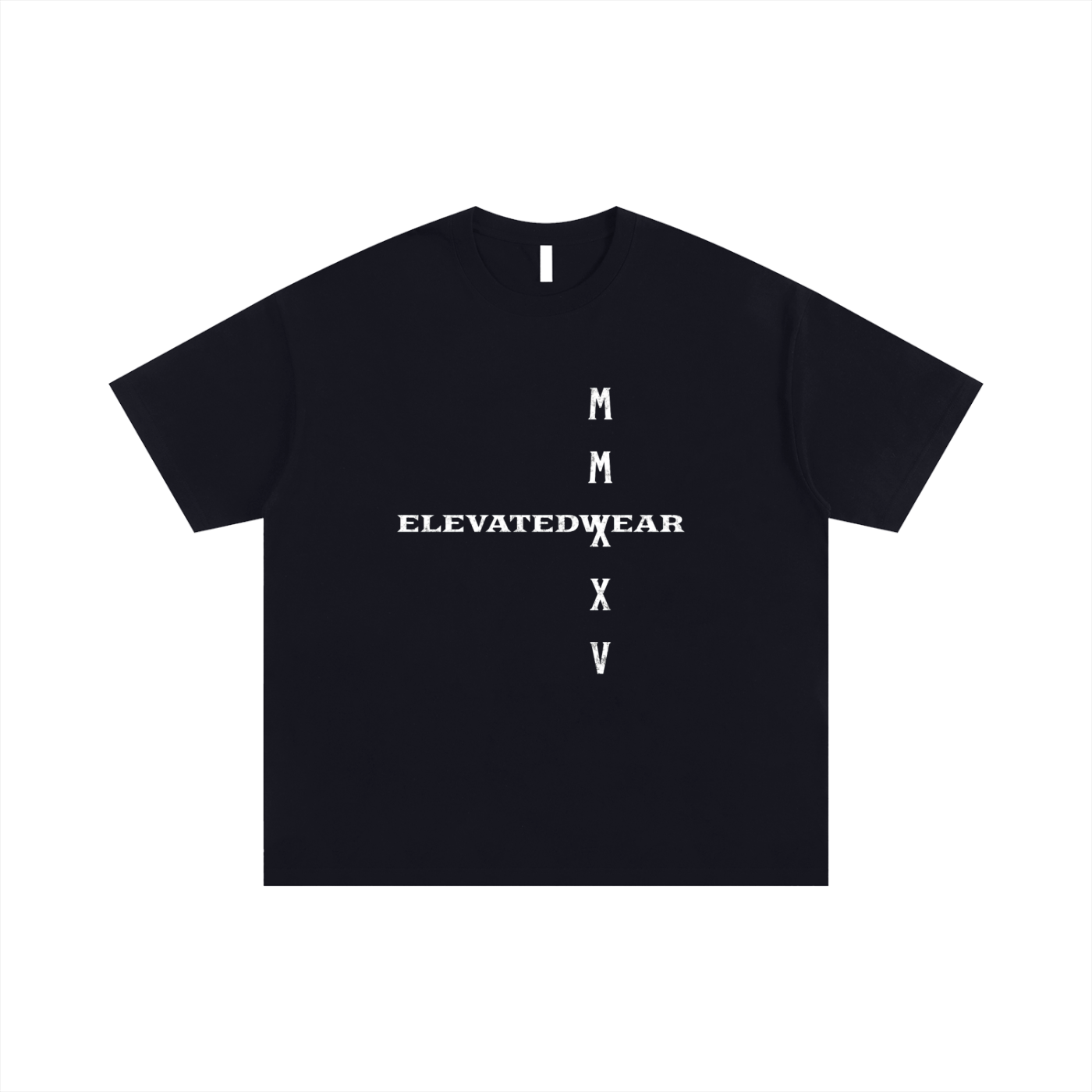 T-shirt oversize noir « MMXXV » | ELEVATEDWEAR