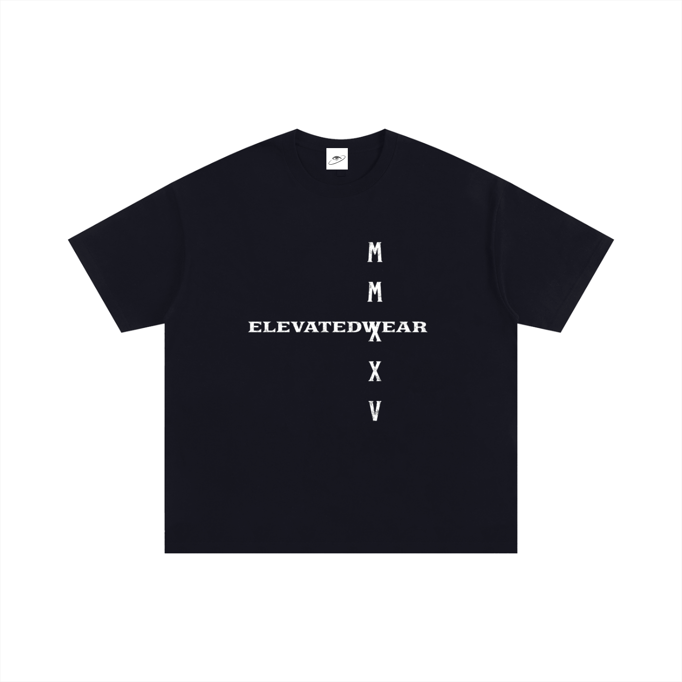 "MMXXV" Black Oversized T-shirt | ELEVATEDWEAR