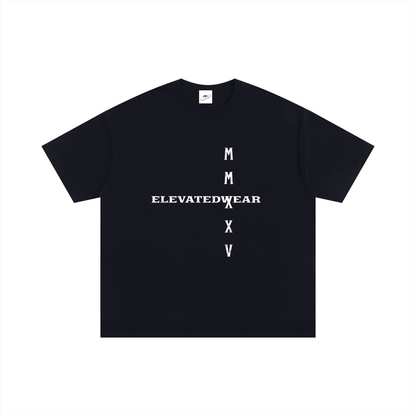 "MMXXV" Black Oversized T-shirt | ELEVATEDWEAR