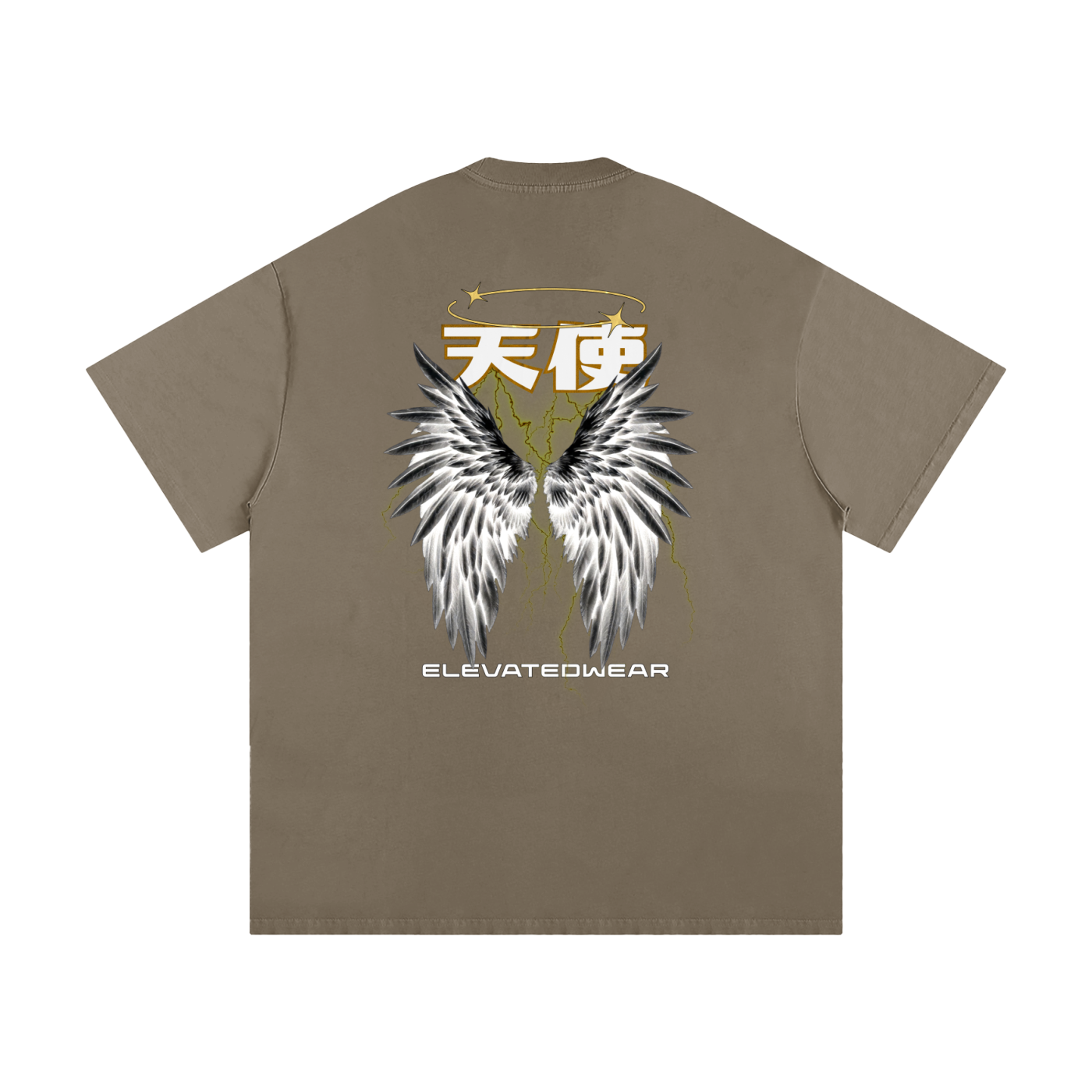 "TENSHI" Golden Heavyweight Loose Fit T-Shirt | ELEVATEDWEAR
