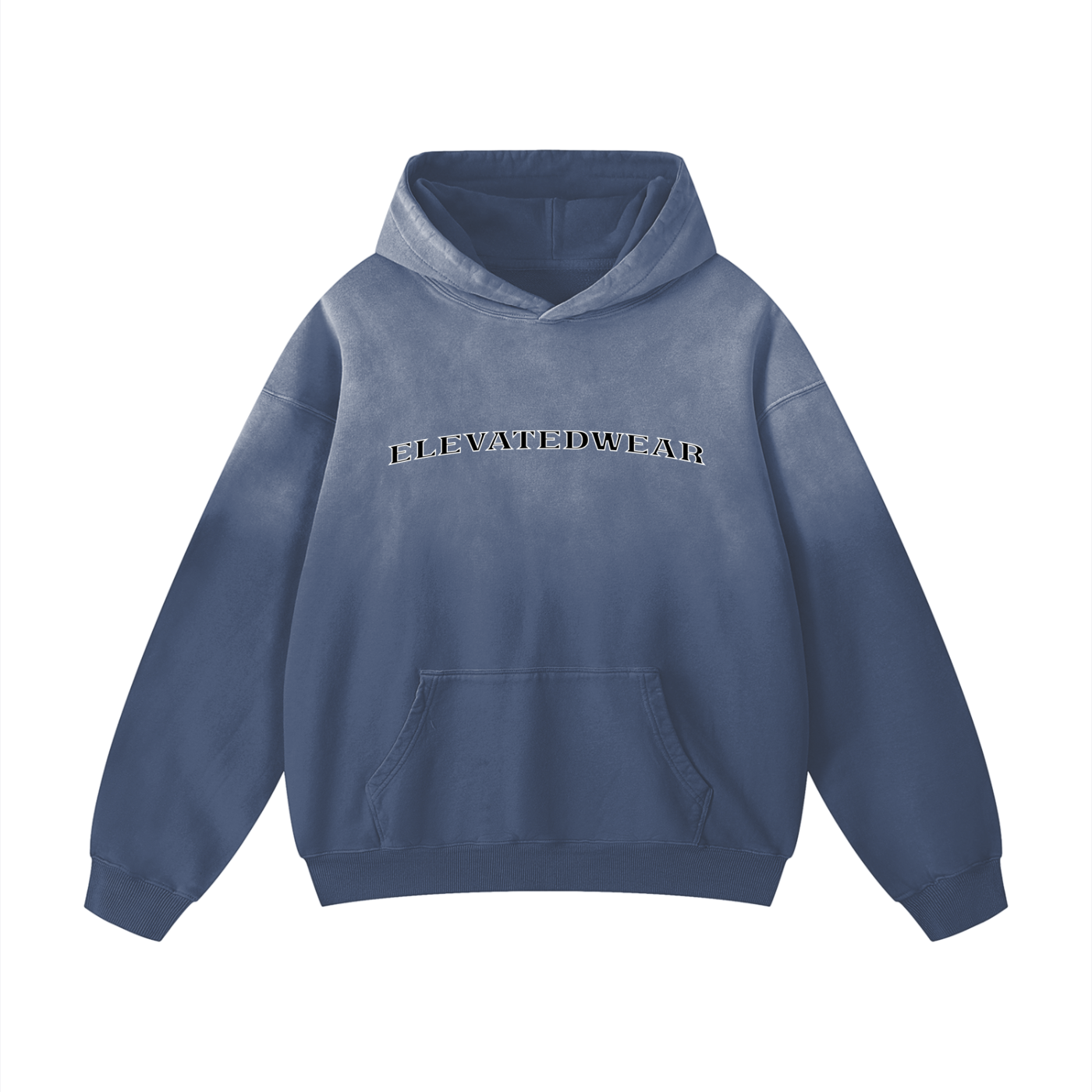 Sweat à capuche oversize épais premium « MMXXV » effet dégradé de soleil | ELEVATEDWEAR