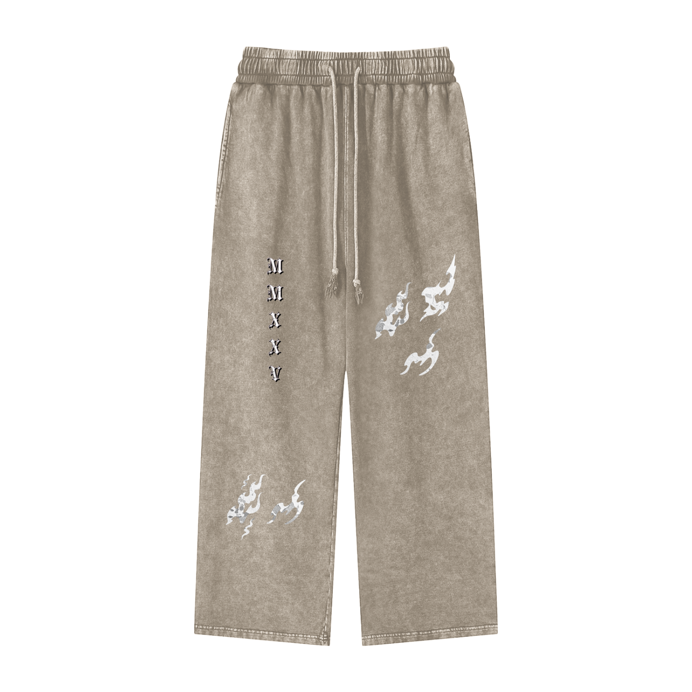 Pantalon Jogger droit délavé à l'acide « MMXXV » de qualité supérieure | ELEVATEDWEAR