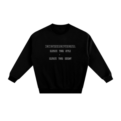 Sweat-shirt ample en polaire avec slogan | ELEVATEDWEAR