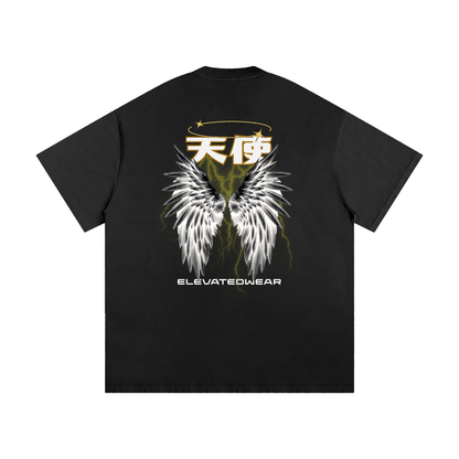 "TENSHI" Golden Heavyweight Loose Fit T-Shirt | ELEVATEDWEAR