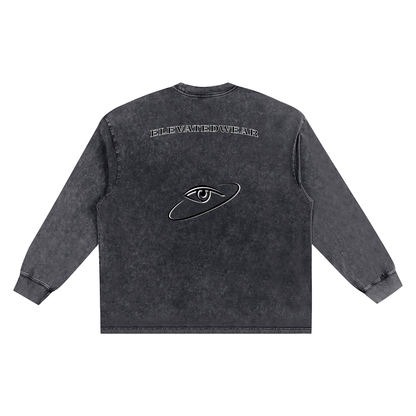 "MMXXV" Snow Washed Frayed Edge T-Shirt | ELEVATEDWEAR