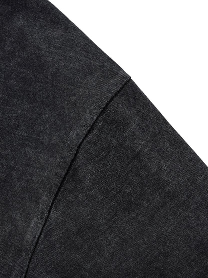 T-shirt oversize "boxy" délavé à bords francs « ELEVATE » | ELEVATEDWEAR